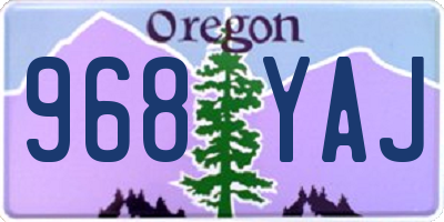 OR license plate 968YAJ