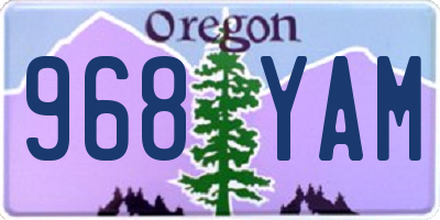 OR license plate 968YAM