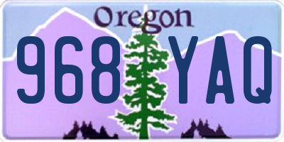 OR license plate 968YAQ