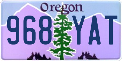 OR license plate 968YAT
