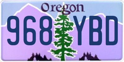 OR license plate 968YBD