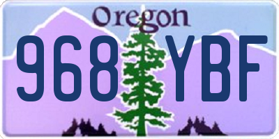OR license plate 968YBF