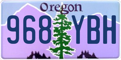 OR license plate 968YBH