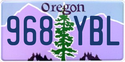 OR license plate 968YBL