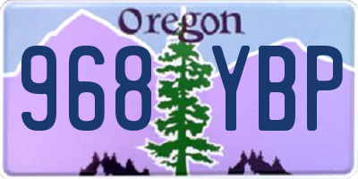OR license plate 968YBP