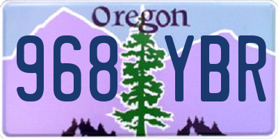 OR license plate 968YBR