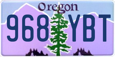 OR license plate 968YBT