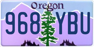 OR license plate 968YBU