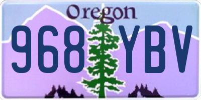 OR license plate 968YBV