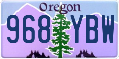 OR license plate 968YBW