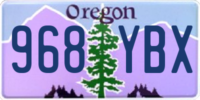 OR license plate 968YBX