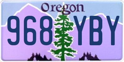 OR license plate 968YBY