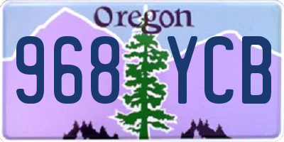OR license plate 968YCB