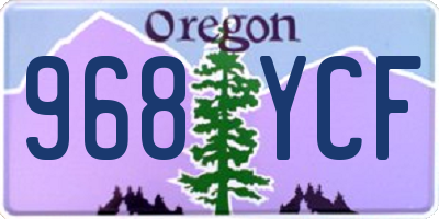 OR license plate 968YCF