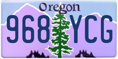 OR license plate 968YCG