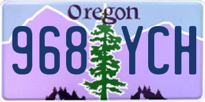 OR license plate 968YCH