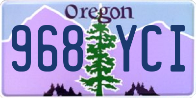 OR license plate 968YCI