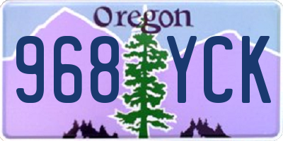 OR license plate 968YCK