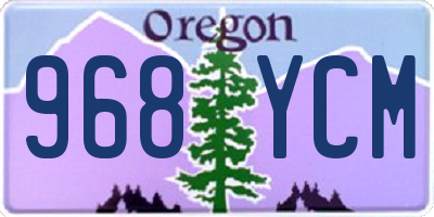 OR license plate 968YCM