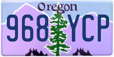 OR license plate 968YCP