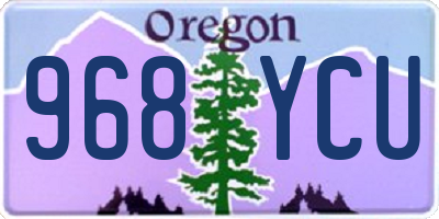 OR license plate 968YCU