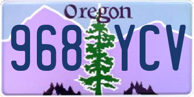 OR license plate 968YCV
