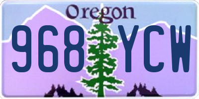 OR license plate 968YCW