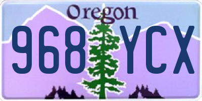 OR license plate 968YCX