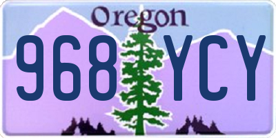 OR license plate 968YCY