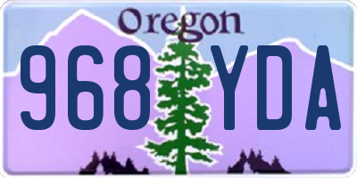 OR license plate 968YDA