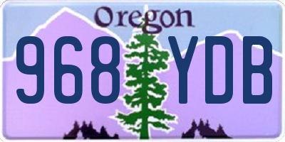 OR license plate 968YDB