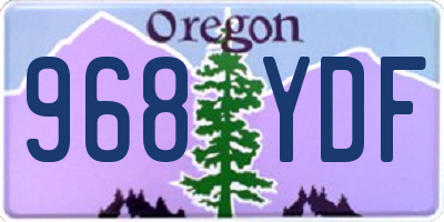 OR license plate 968YDF