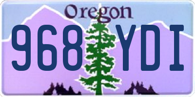 OR license plate 968YDI