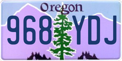 OR license plate 968YDJ