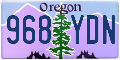 OR license plate 968YDN