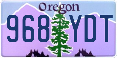 OR license plate 968YDT