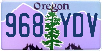 OR license plate 968YDV