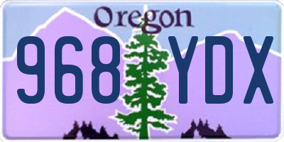 OR license plate 968YDX
