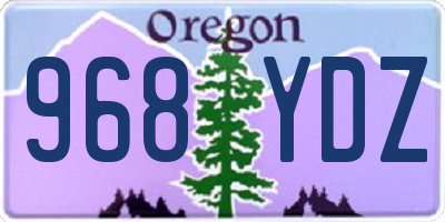 OR license plate 968YDZ