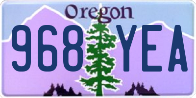 OR license plate 968YEA