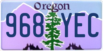 OR license plate 968YEC