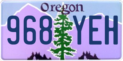 OR license plate 968YEH