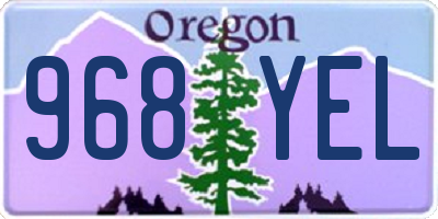 OR license plate 968YEL