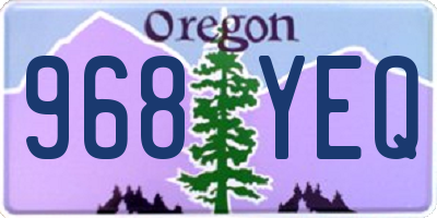 OR license plate 968YEQ