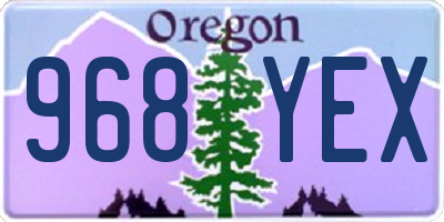 OR license plate 968YEX