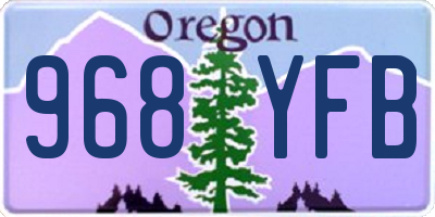 OR license plate 968YFB