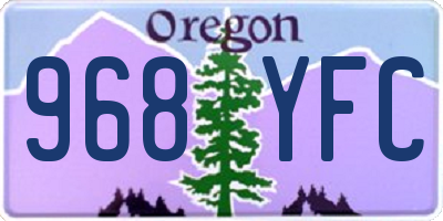 OR license plate 968YFC