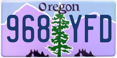 OR license plate 968YFD