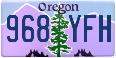 OR license plate 968YFH