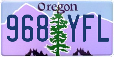 OR license plate 968YFL